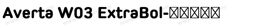 Averta W03 ExtraBol字体转换